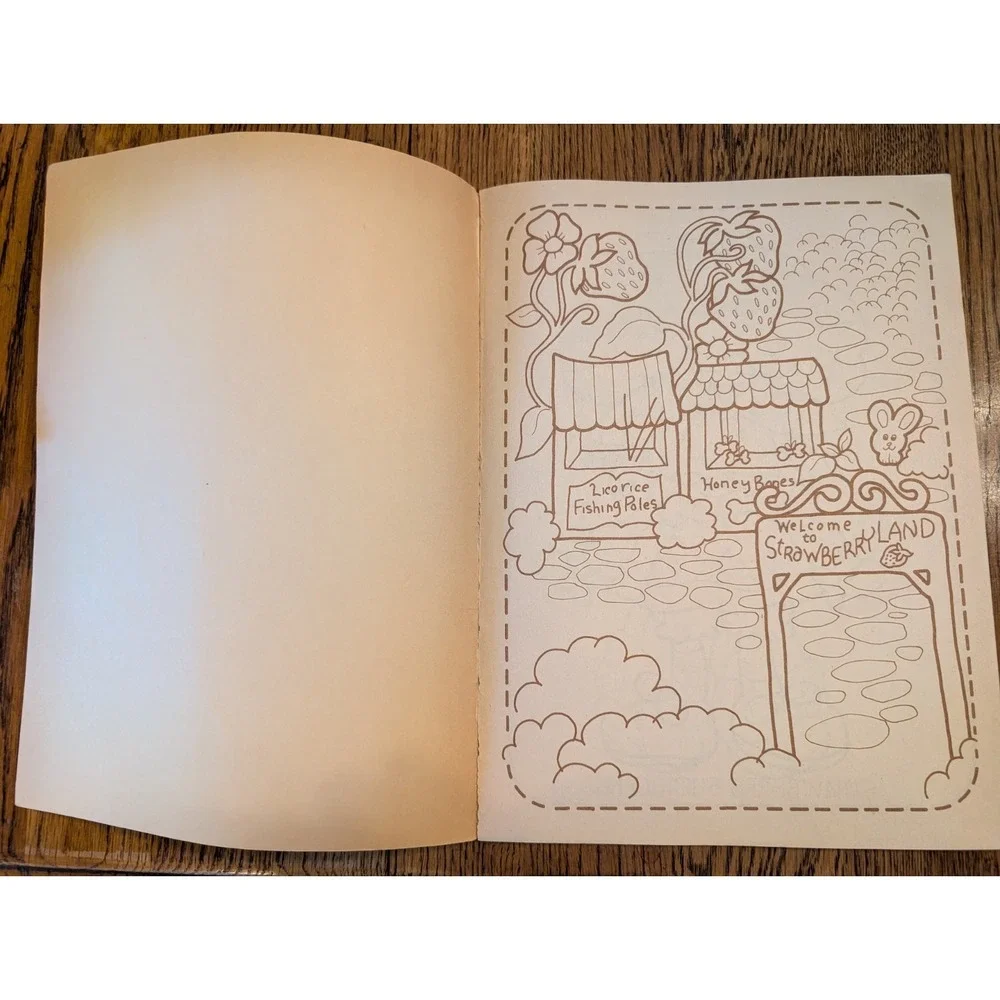 Vintage Strawberry Shortcake‎ Coloring Book Kenner 1981 Used 4 Pages Colored
